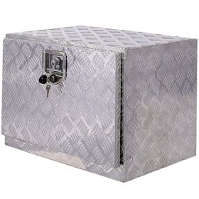24inch Aluminum Tool Box,heavy Duty Truck Bed Tool Box,outdoor Trailer Pickup Storage Tool Box,RV Storage Organizer,underbody Box W  Lock Keys,silver