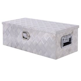 30inch Aluminum Tool Box,heavy Duty Truck Bed Tool Box,outdoor Trailer Pickup Storage Tool Box,RV Storage Organizer,underbody Box W  Lock Keys,silver