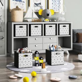 Storage Boxes, Fabric Cube Storage Bags With Handles, Foldable Cube Boxes For Cloth Or Auxiliary Storage