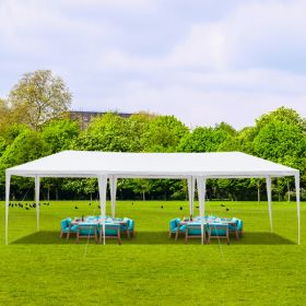 3X9m Uncovered Pergola With White PE Fabric And Sprayed Iron Pipe