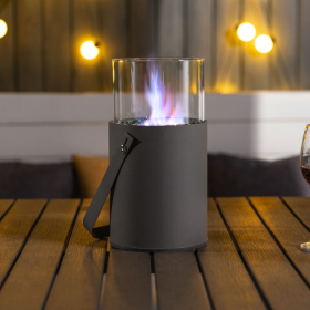 Black Ethanol Fire Pit, Tabletop Fire Pit, Mini Fire Pit, Portable Fireplace For Indoor  Garden For Dinner Parties, Home Decoration (Option: Gray)
