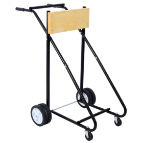 Outboard Boat Motor Stand, Engine Carrier Cart Dolly For Storage, 315lbs Weight Capacity, W Wheels (Option: Black Metal)