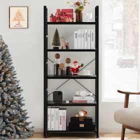 5-storey Bookshelf (Color: Black)