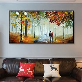 Natural home decor Large original oil painting on canvas abstract art painting living room painting large wall art oil painting gift (Style: 1, size: 140x280cm)