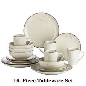 Vancasso Navia-MS 16/32/48-Piece Stoneware Ceramic Dinnerware Set with Dinner Plate,Dessert Plate,800ml Bowl, Mug Tableware Set (Color: 16-PIECE)
